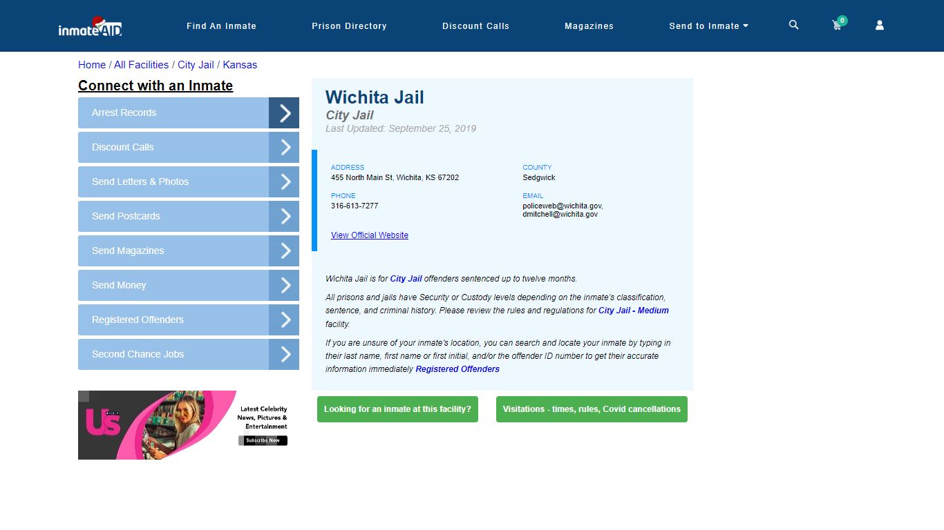 Wichita Jail | Inmate Locator