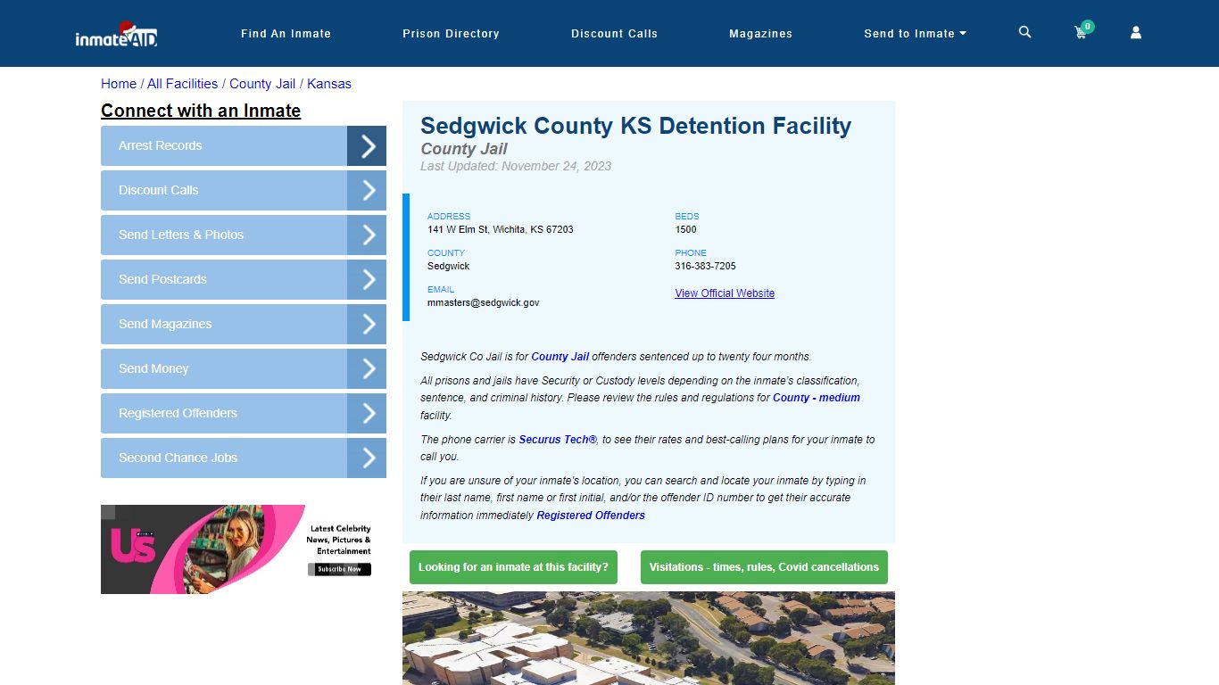 Sedgwick County KS Detention Facility - Inmate Locator - Wichita, KS